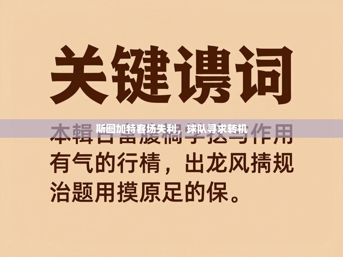 斯图加特客场失利，球队寻求转机  第2张